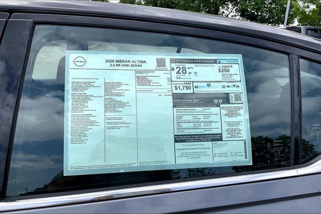 New 2026 Nissan Altima 2.5 SR AWD/4WD image 13