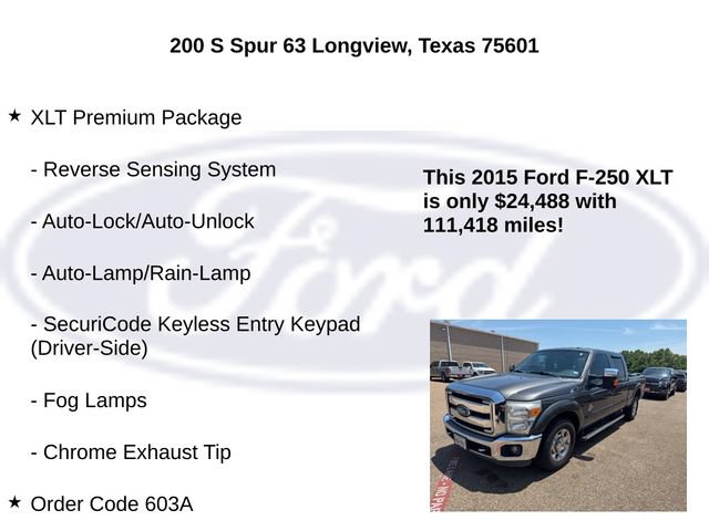 Used 2015 Ford F250 XLT w/ XLT Premium Package RWD image 10