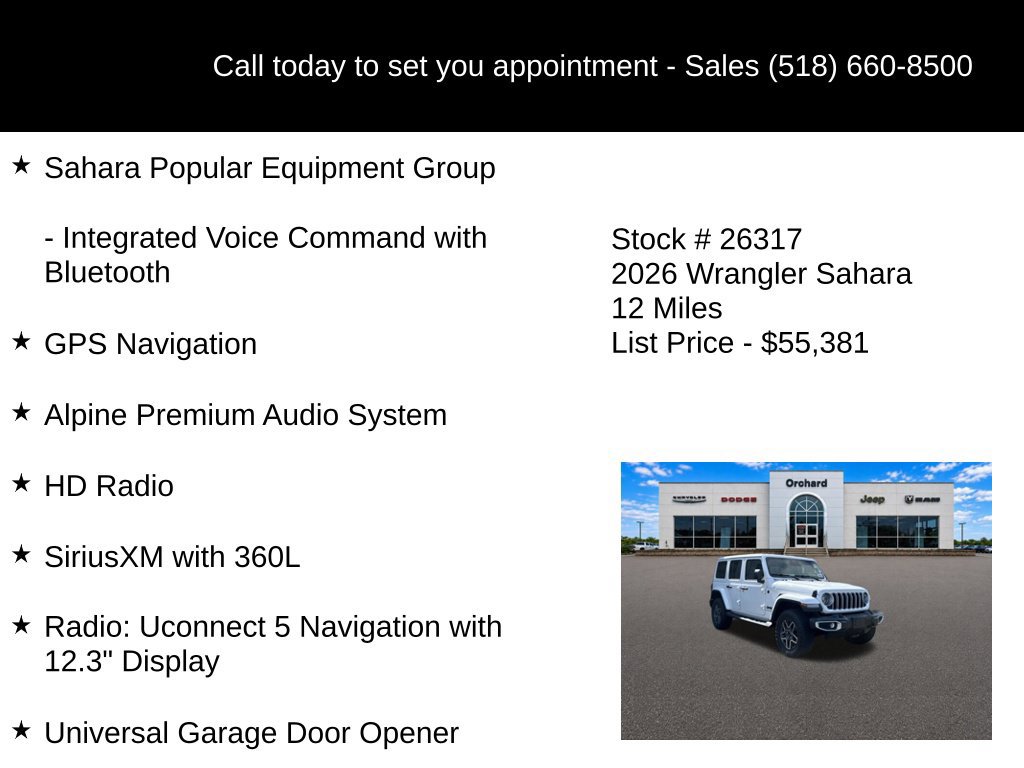 New 2026 Jeep Wrangler Unlimited Sahara AWD/4WD image 20