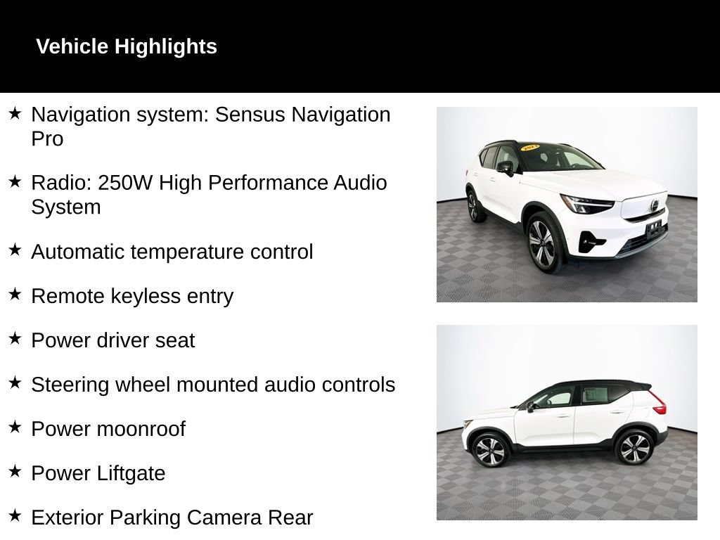 Used 2023 Volvo XC40 Recharge Plus AWD/4WD video 2