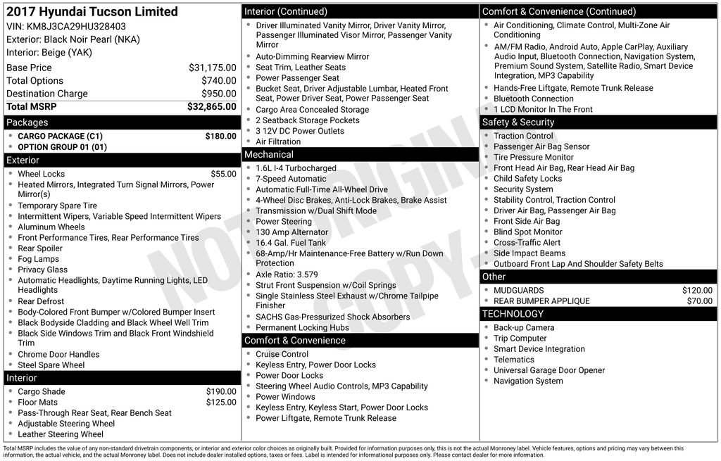 Used 2017 Hyundai Tucson Limited w/ Cargo Package image 41