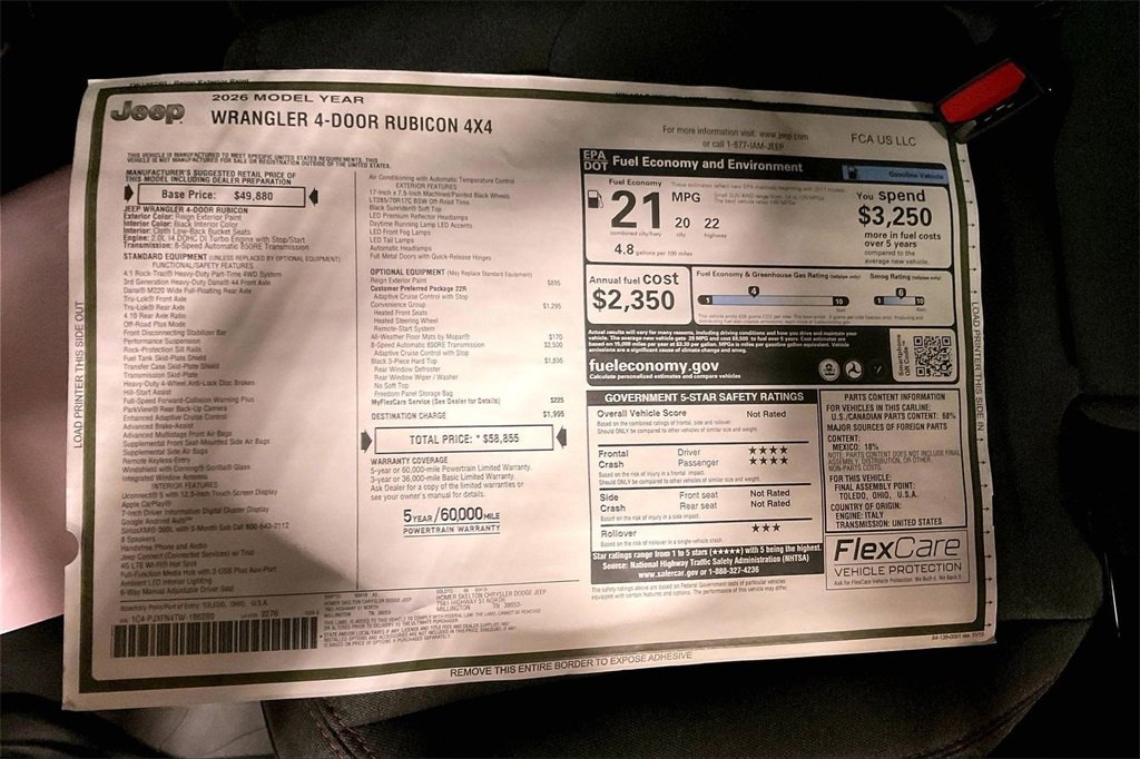 New 2026 Jeep Wrangler Unlimited Rubicon image 14