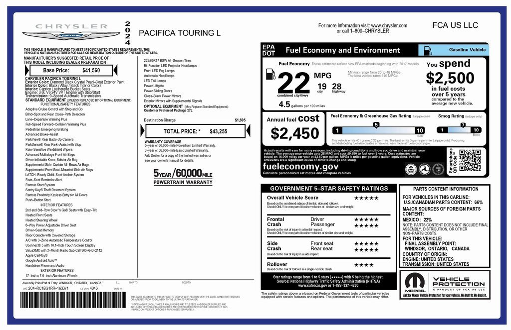 Used 2024 Chrysler Pacifica Touring-L image 4