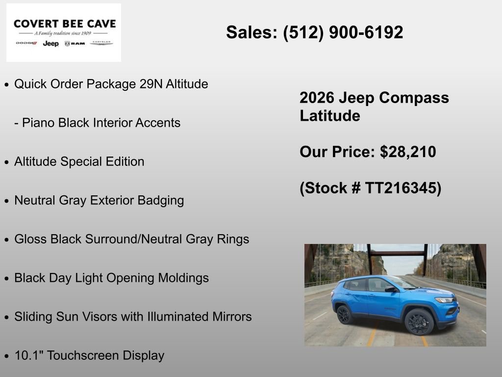 New 2026 Jeep Compass Latitude AWD/4WD image 12