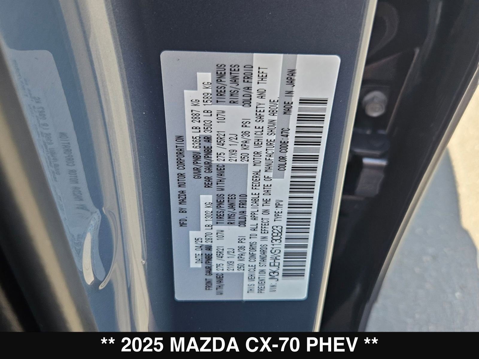 New 2025 MAZDA CX-70 Plug-In Hybrid w/ Premium Plus image 26