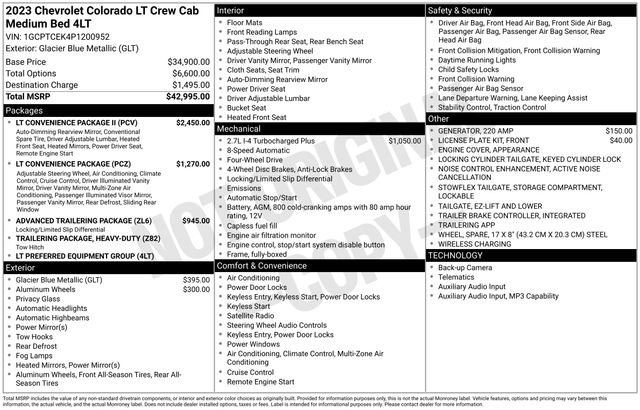 Certified 2023 Chevrolet Colorado LT w/ LT Convenience Package II AWD/4WD image 34