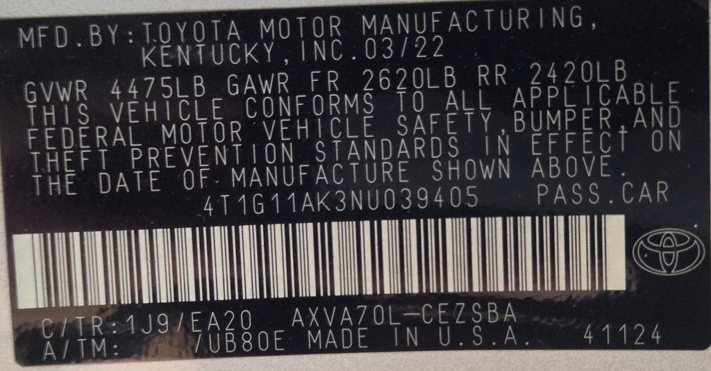 Used 2022 Toyota Camry SE FWD image 33