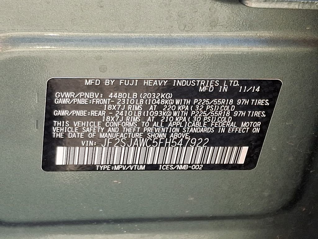 Used 2015 Subaru Forester 2.5i Touring w/ Eyesight & Navigation System image 26