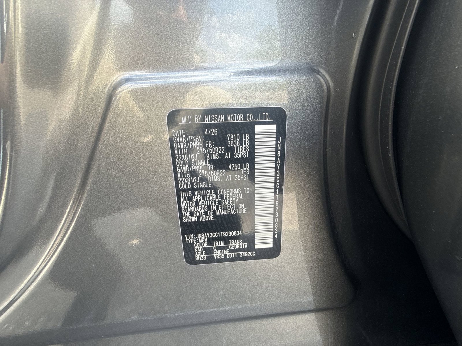 Used 2026 Nissan Armada Platinum Reserve AWD/4WD image 23