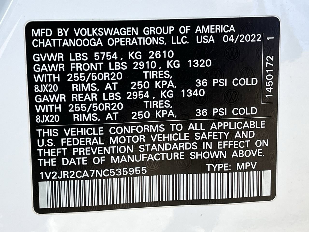 Used 2022 Volkswagen Atlas SE FWD image 32