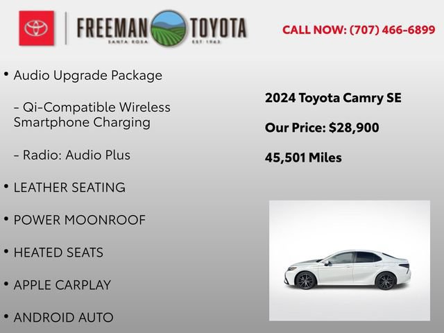 Used 2024 Toyota Camry SE w/ Cold Weather Package FWD image 9