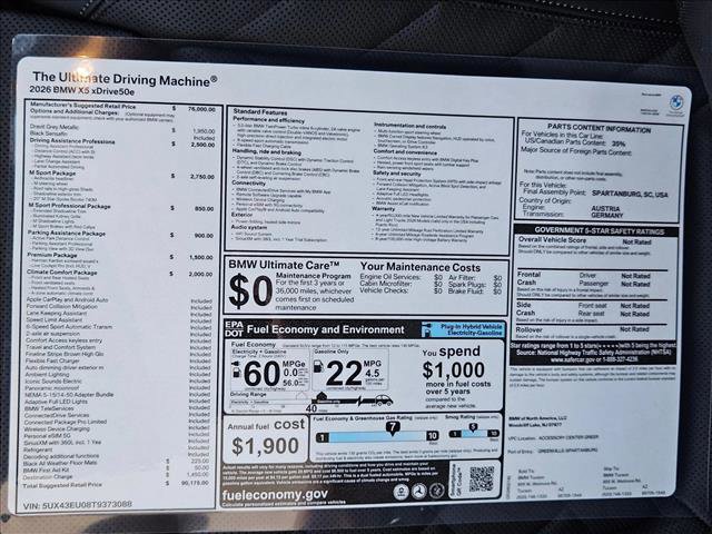 New 2026 BMW X5 xDrive50e w/ M Sport Package image 20