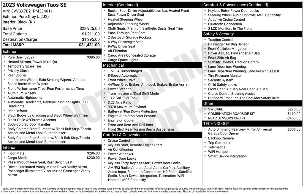 Certified 2023 Volkswagen Taos SE FWD image 6