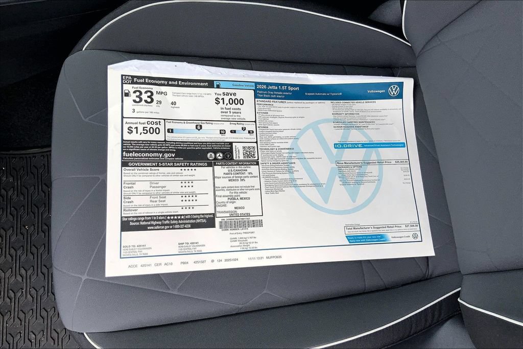 New 2026 Volkswagen Jetta Sport FWD image 13
