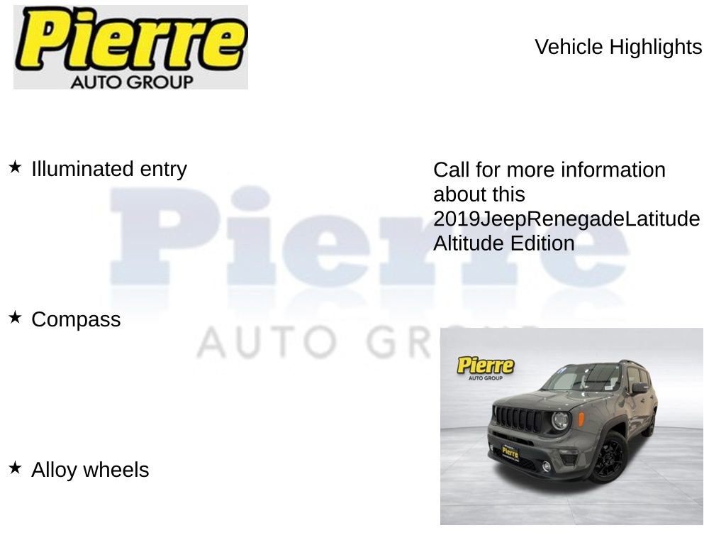 Used 2019 Jeep Renegade Altitude w/ Quick Order Package 22M image 15