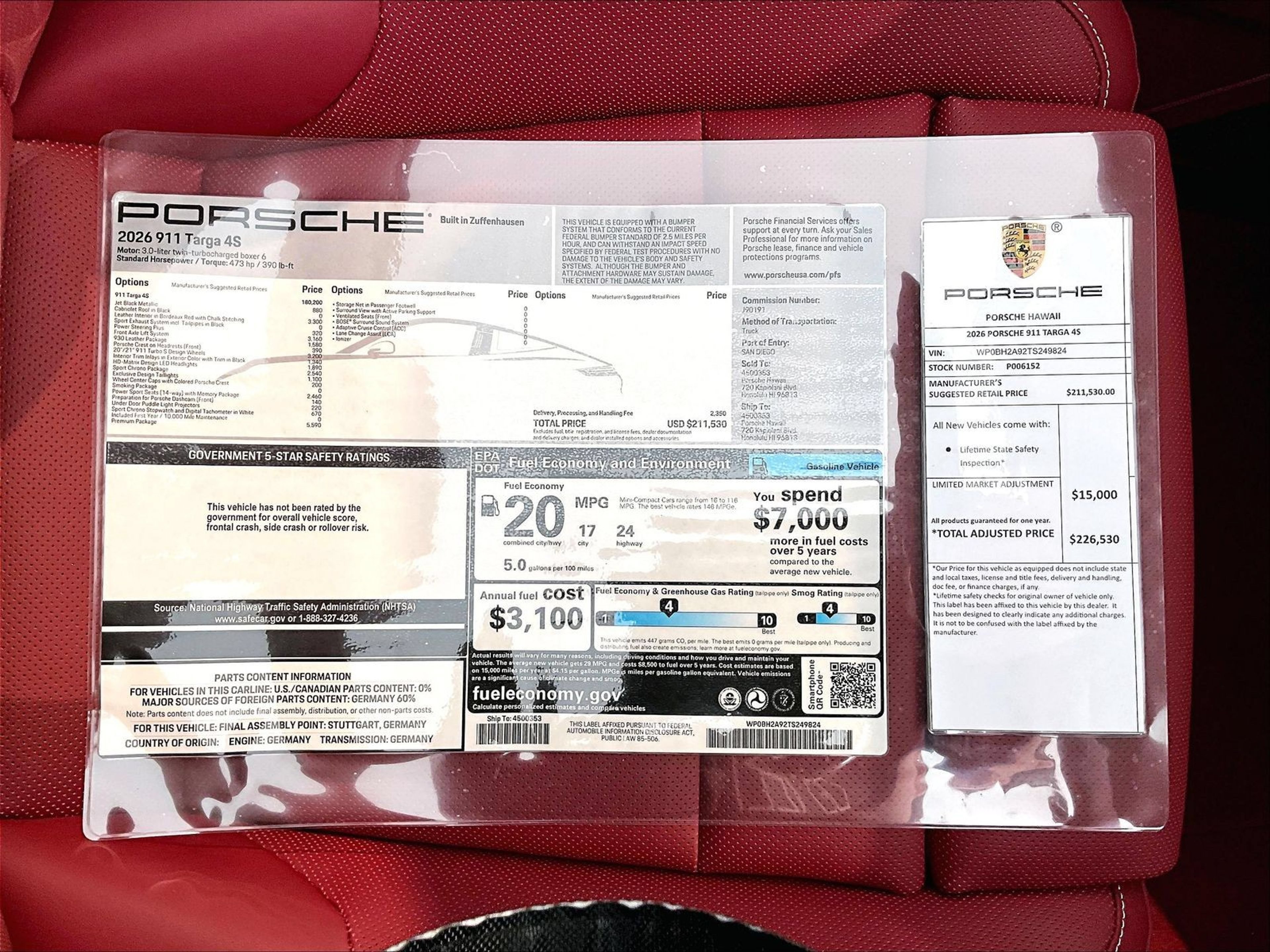 New 2026 Porsche 911 Targa 4S AWD/4WD image 25