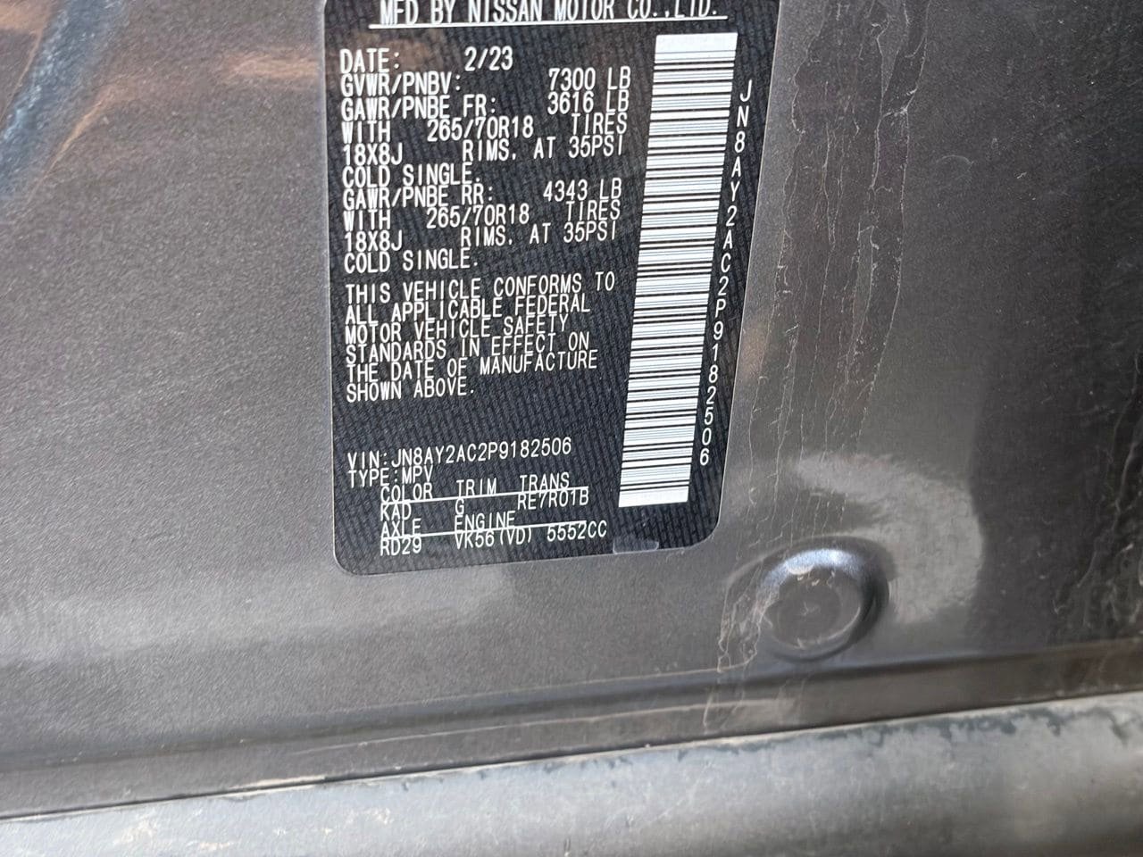 Certified 2023 Nissan Armada SV RWD image 10