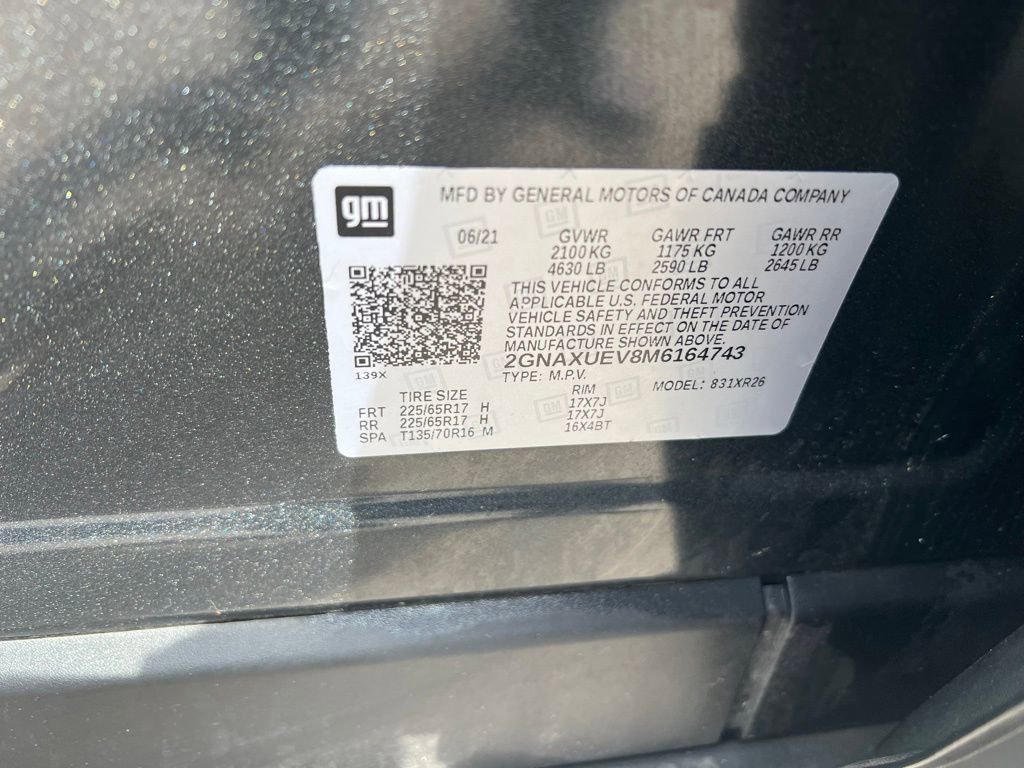 Used 2021 Chevrolet Equinox LT AWD/4WD image 16