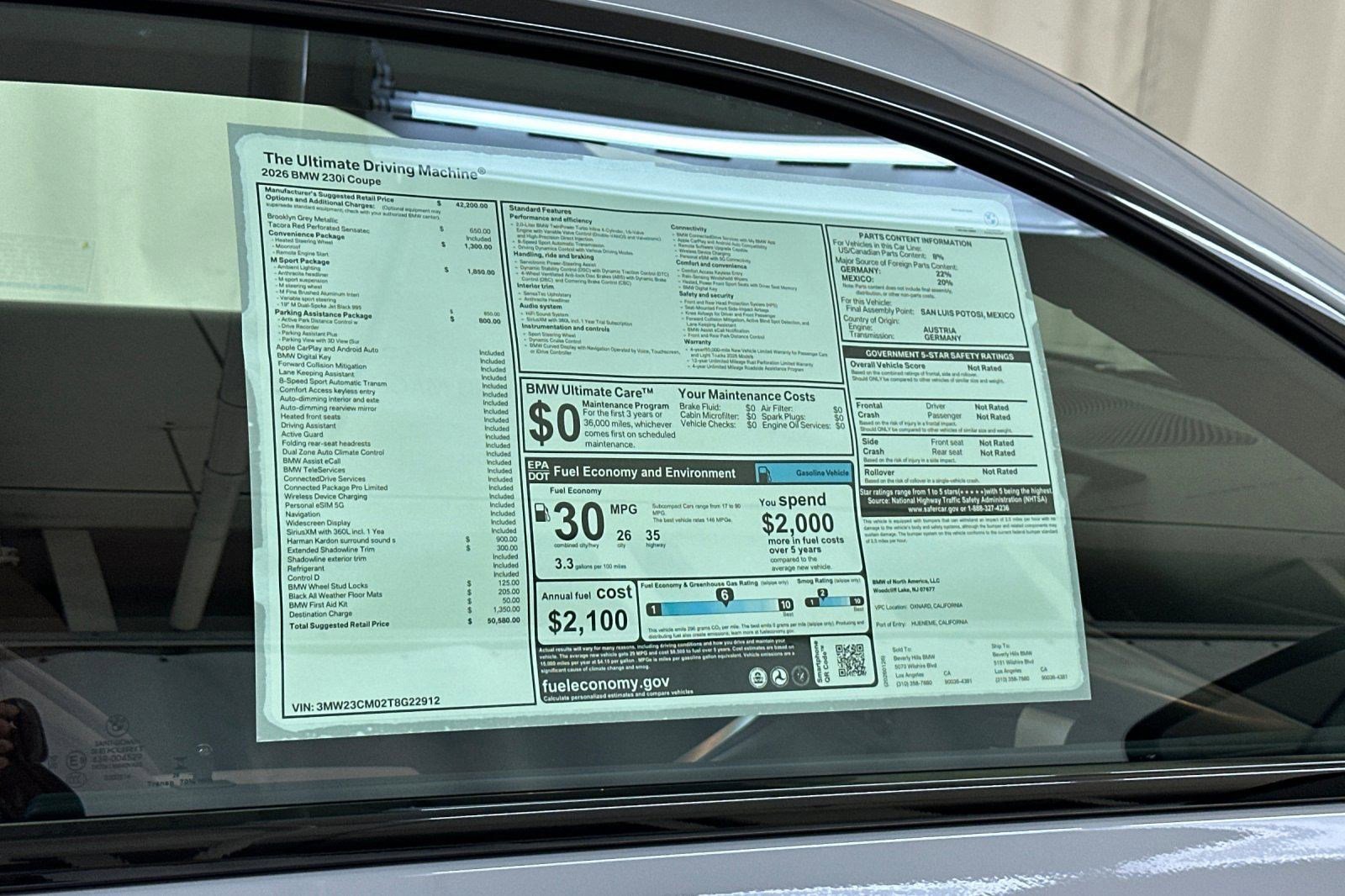 New 2026 BMW 230i Coupe w/ M Sport Package image 27