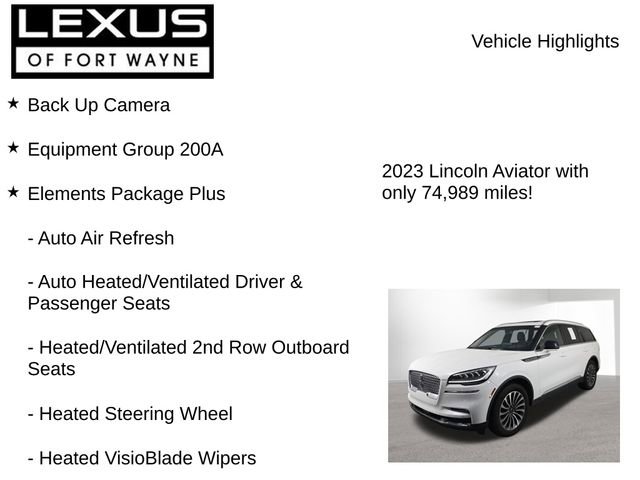 Used 2023 Lincoln Aviator Reserve w/ Elements Package Plus image 8