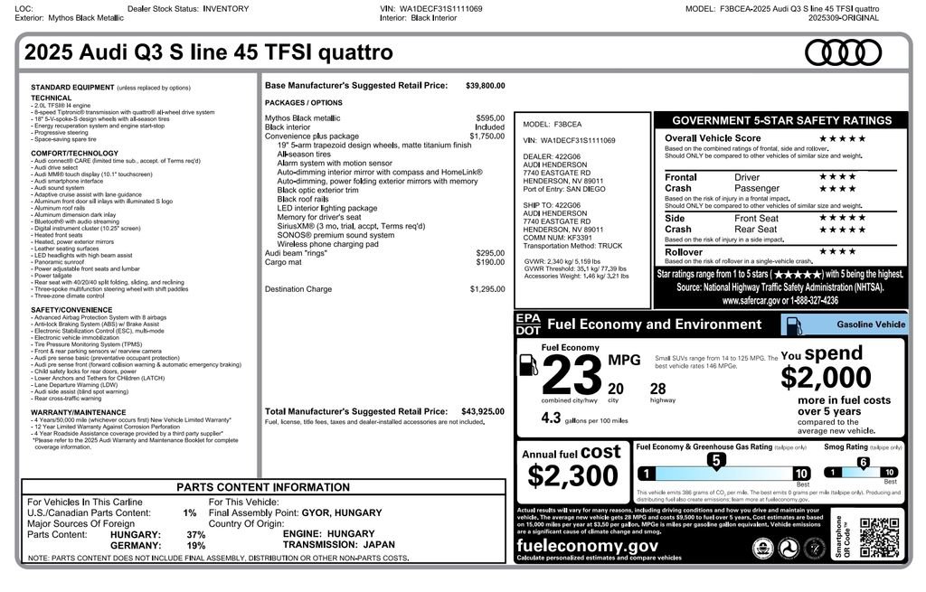 New 2025 Audi Q3 2.0T Premium AWD/4WD image 32