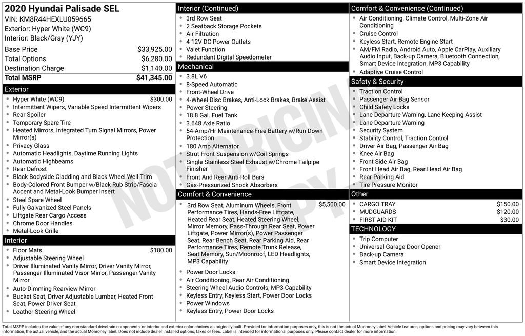 Used 2020 Hyundai Palisade SEL image 3