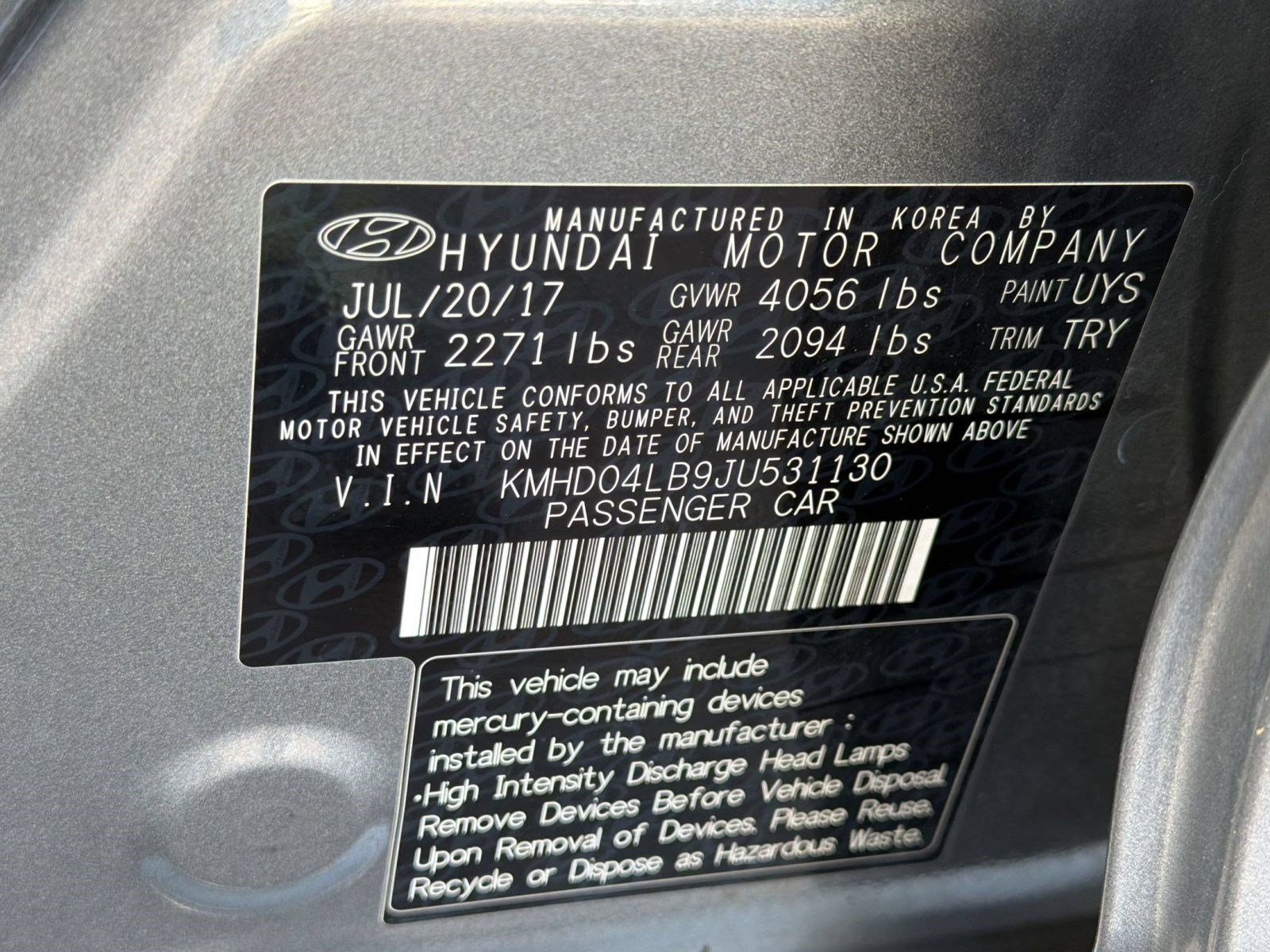 Used 2018 Hyundai Elantra Sport w/ Sport Premium Package 03 FWD image 25