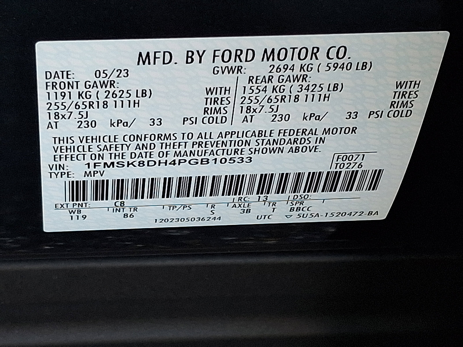 Certified 2023 Ford Explorer XLT AWD/4WD image 27