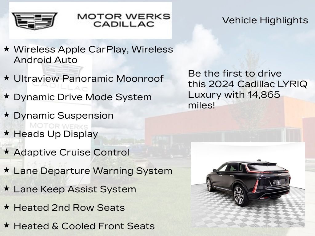 Certified 2024 Cadillac Lyriq Luxury w/ LPO, Floor Liner Package image 15