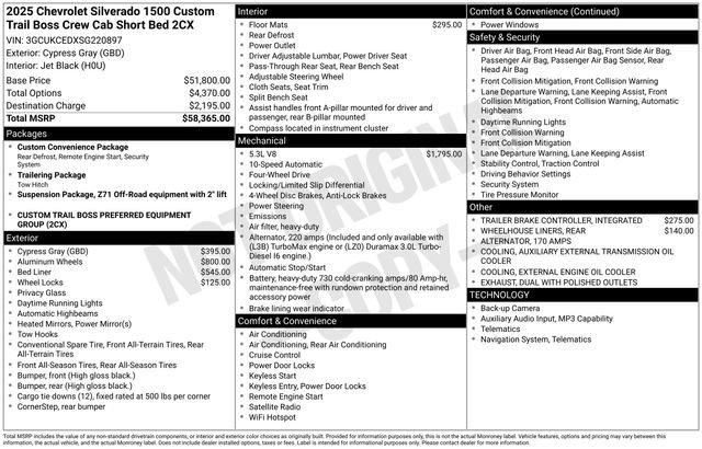 Used 2025 Chevrolet Silverado 1500 Custom Trail Boss image 2