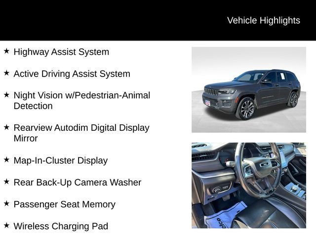 Certified 2022 Jeep Grand Cherokee Overland w/ Adv Protech Group III image 16