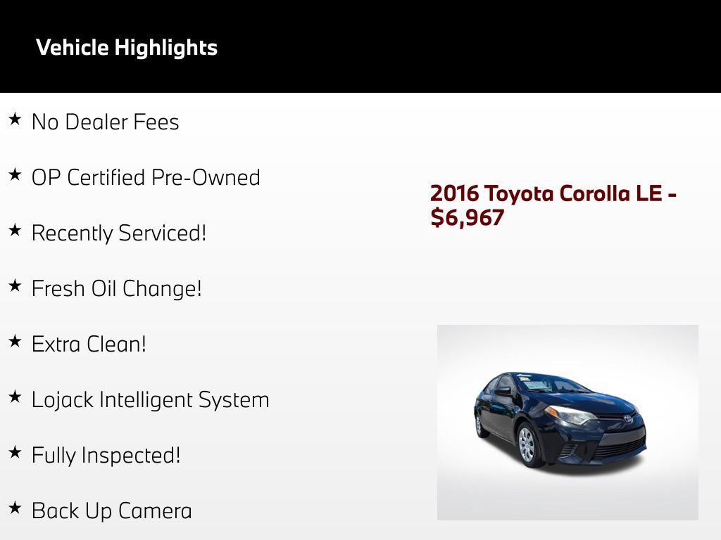 Used 2016 Toyota Corolla LE FWD image 3