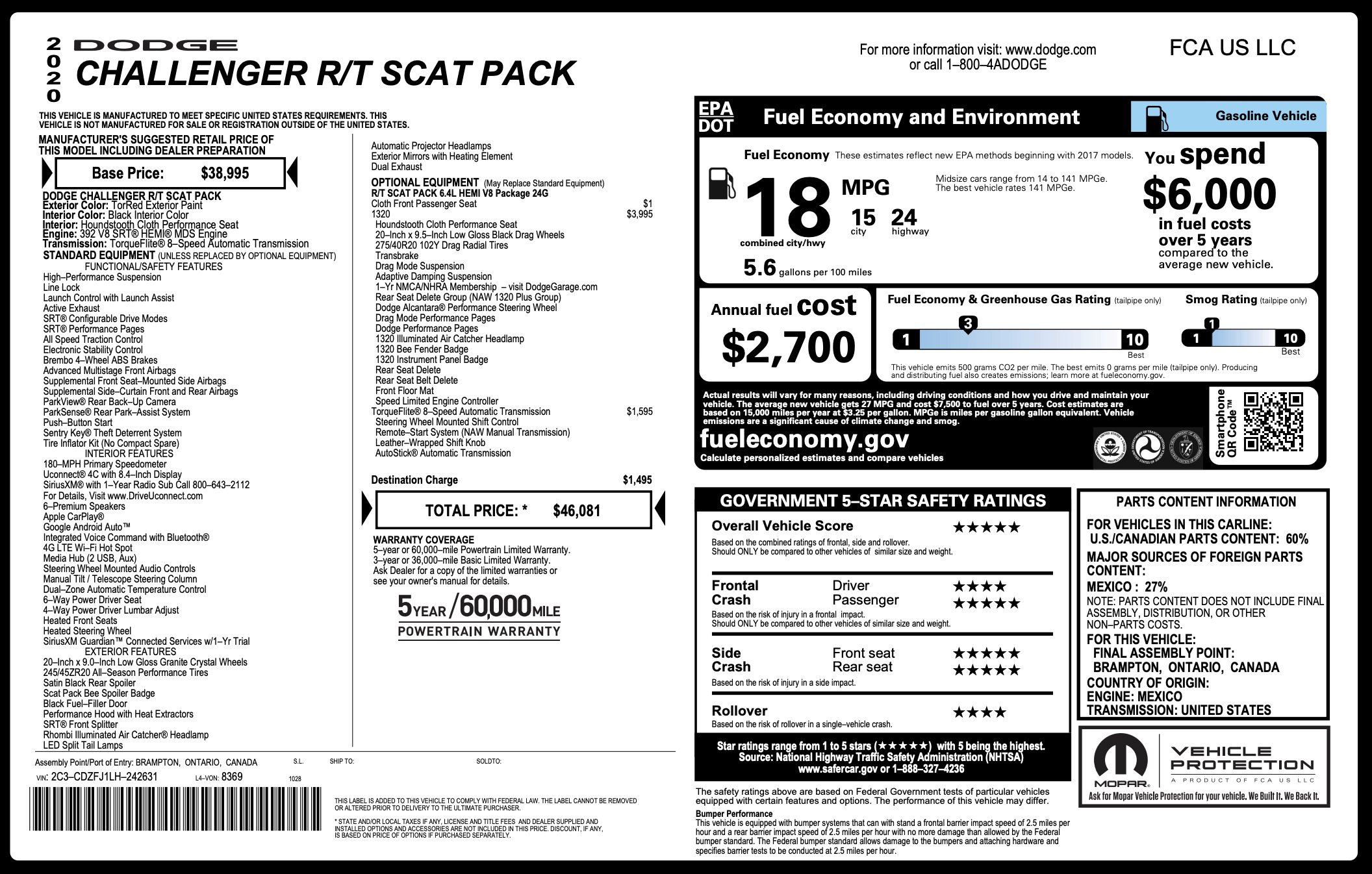 Used 2020 Dodge Challenger R/T Scat Pack image 5