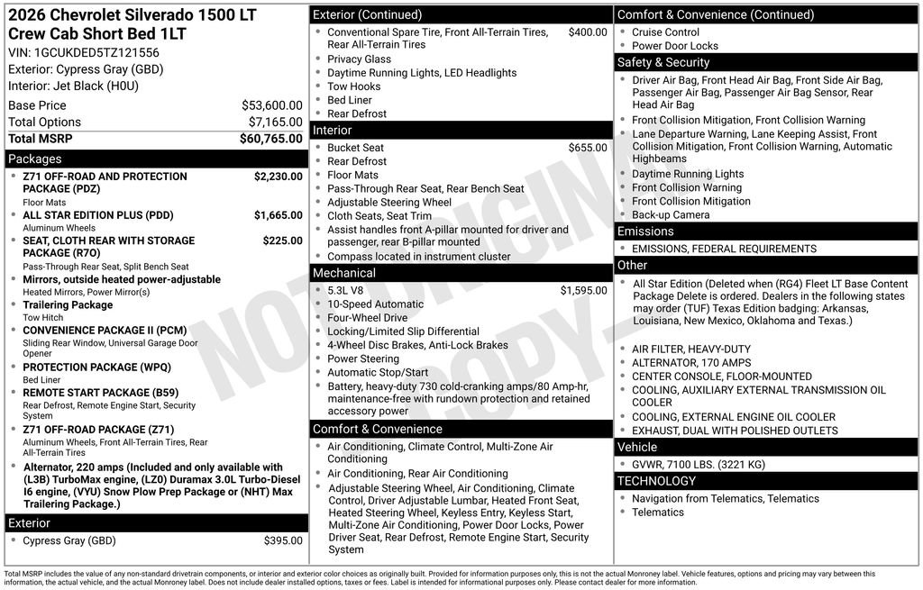 New 2026 Chevrolet Silverado 1500 LT image 2