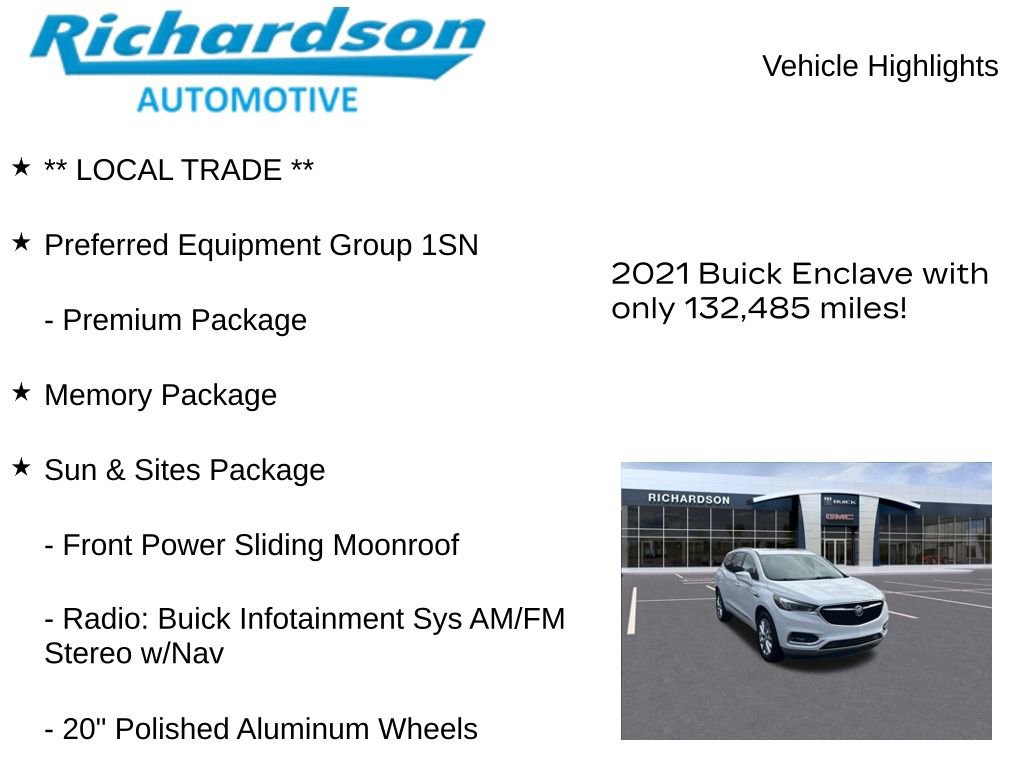 Used 2021 Buick Enclave Premium w/ Sun and Sites Package image 10