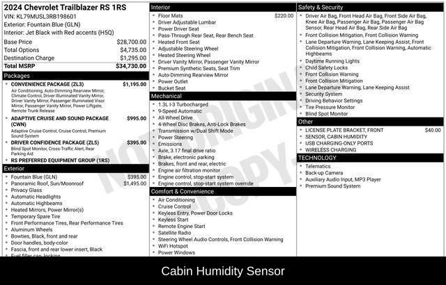 Used 2024 Chevrolet TrailBlazer RS w/ Convenience Package image 9