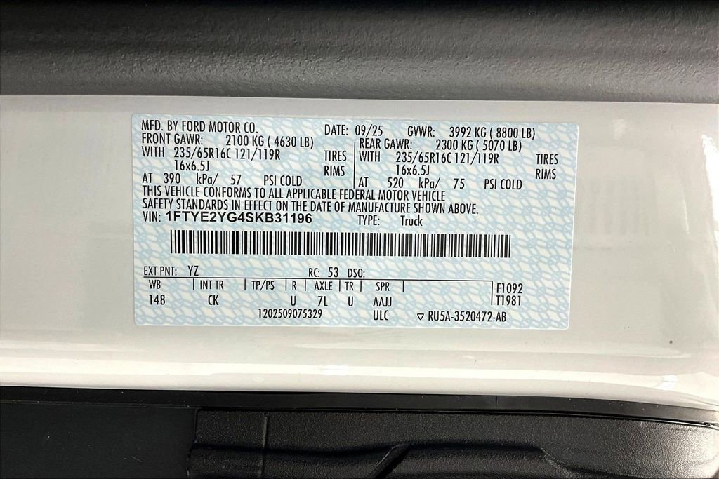 New 2025 Ford Transit 150 Low Roof AWD w/ Load Area Protection Package image 8