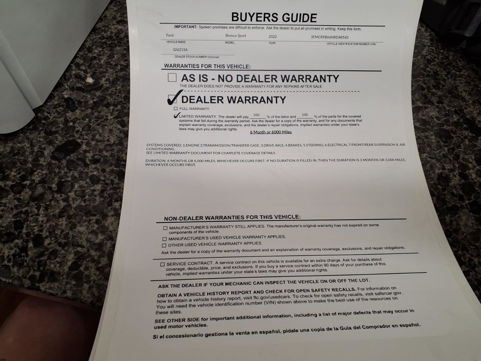 Used 2022 Ford Bronco Sport Big Bend w/ Convenience Package AWD/4WD image 35