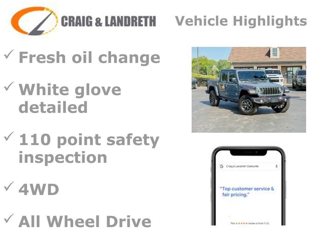 Used 2025 Jeep Gladiator Rubicon w/ Convenience Group AWD/4WD image 6