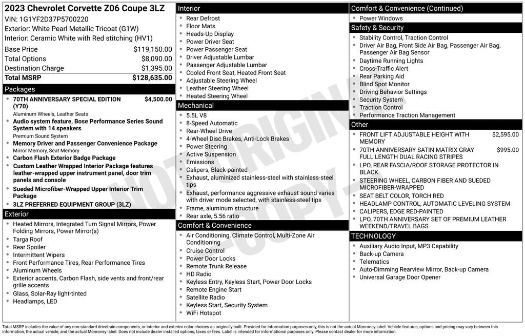 Used 2023 Chevrolet Corvette Z06 image 18