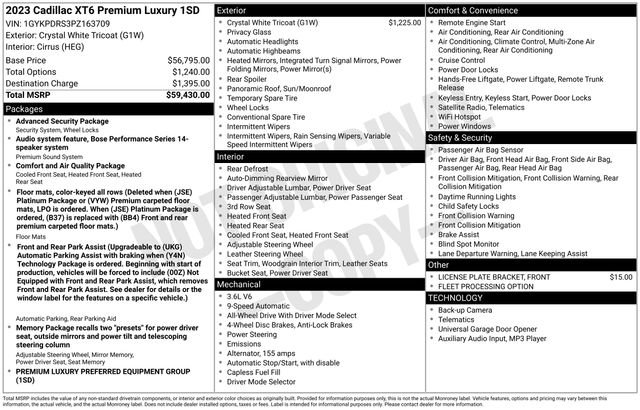 Used 2023 Cadillac XT6 Premium Luxury image 44