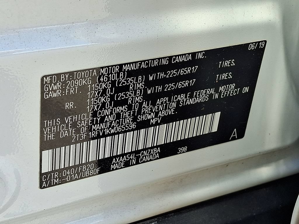 Used 2019 Toyota RAV4 LE w/ All Weather Liner Package AWD/4WD image 26