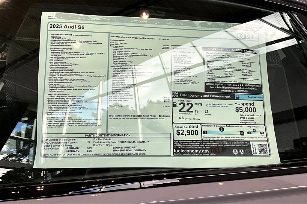 New 2025 Audi S6 Prestige image 14