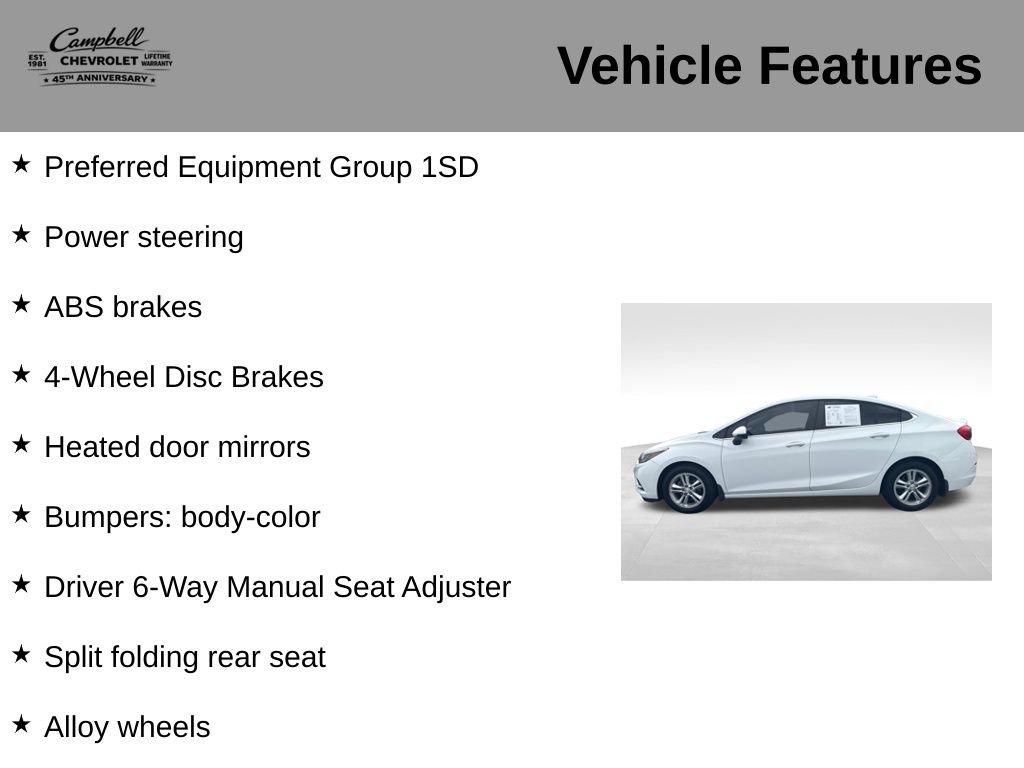 Used 2018 Chevrolet Cruze LT FWD image 5