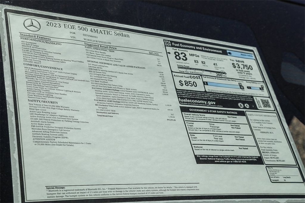 Used 2023 Mercedes-Benz EQE 500 4MATIC Sedan image 28