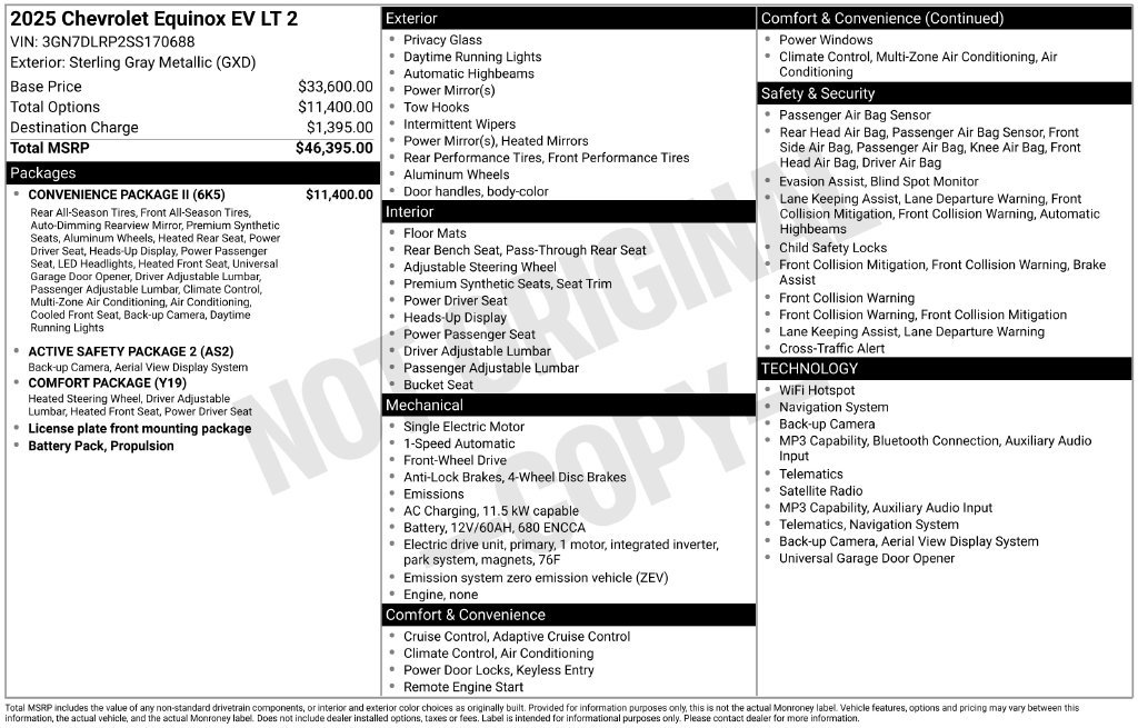 Used 2025 Chevrolet Equinox EV LT w/ Convenience Package II FWD image 32