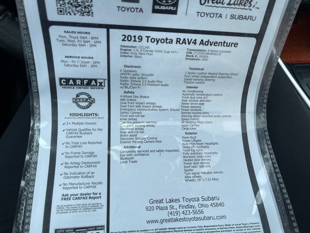 Used 2019 Toyota RAV4 Adventure w/ Cold Weather Package AWD/4WD image 27