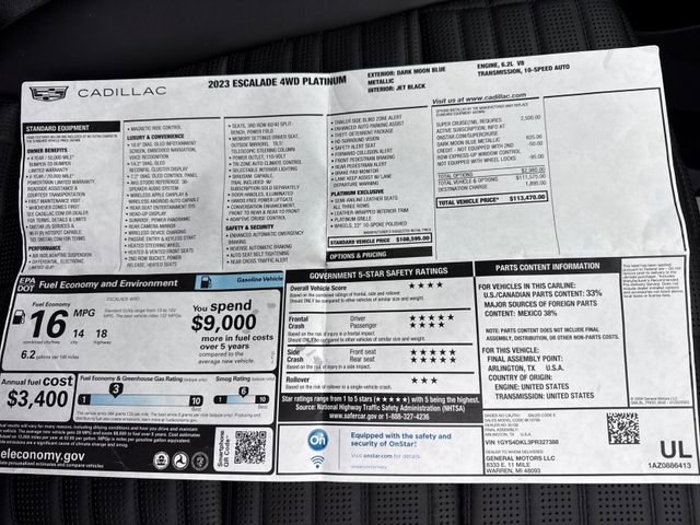 Used 2023 Cadillac Escalade Premium Luxury Platinum image 40