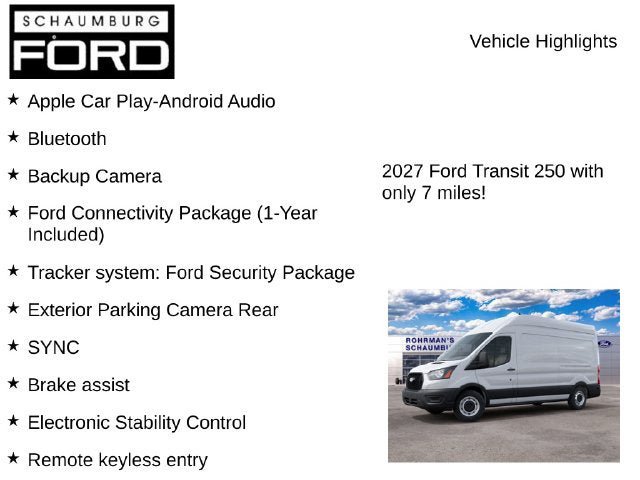 New 2027 Ford Transit 250 148 High Roof RWD image 7