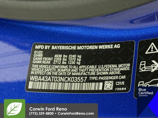 Used 2022 BMW 430i xDrive Convertible w/ M Sport Package image 35